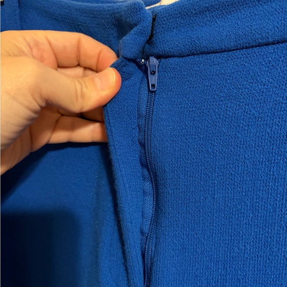 The Fold Royal Blue Straight Leg Virgin Wool Women's Pants Career Preppy Size 12 - Picture 9 of 11